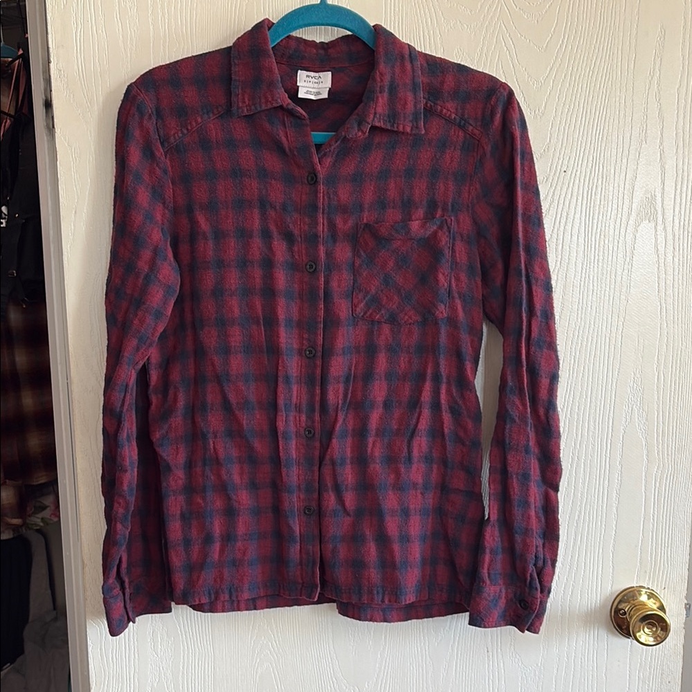 RVCA Red and Blue Plaid Shirt
